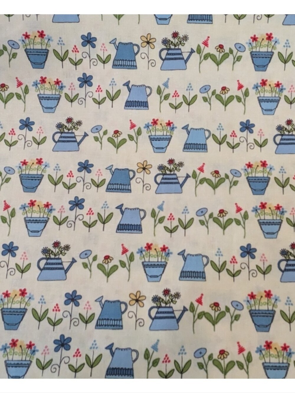 "Backyard Happenings" Cotton Fabric by Gail Pan for Henry Glass 44"x35"